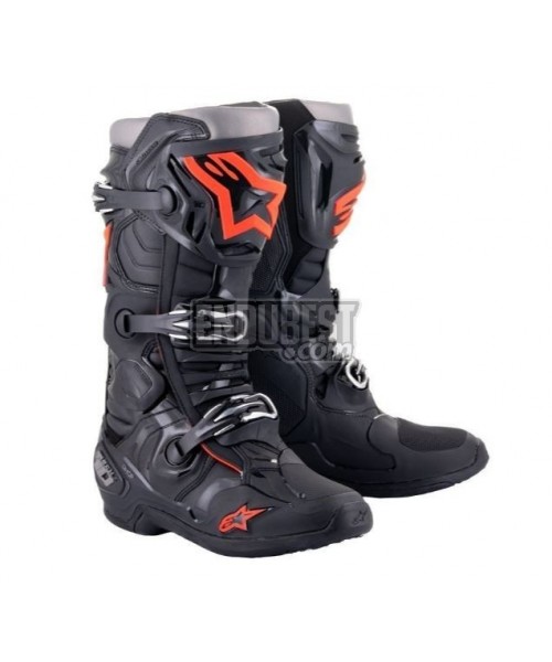 Botas Alpinestars Tech 10 Negro Rojo Fluor